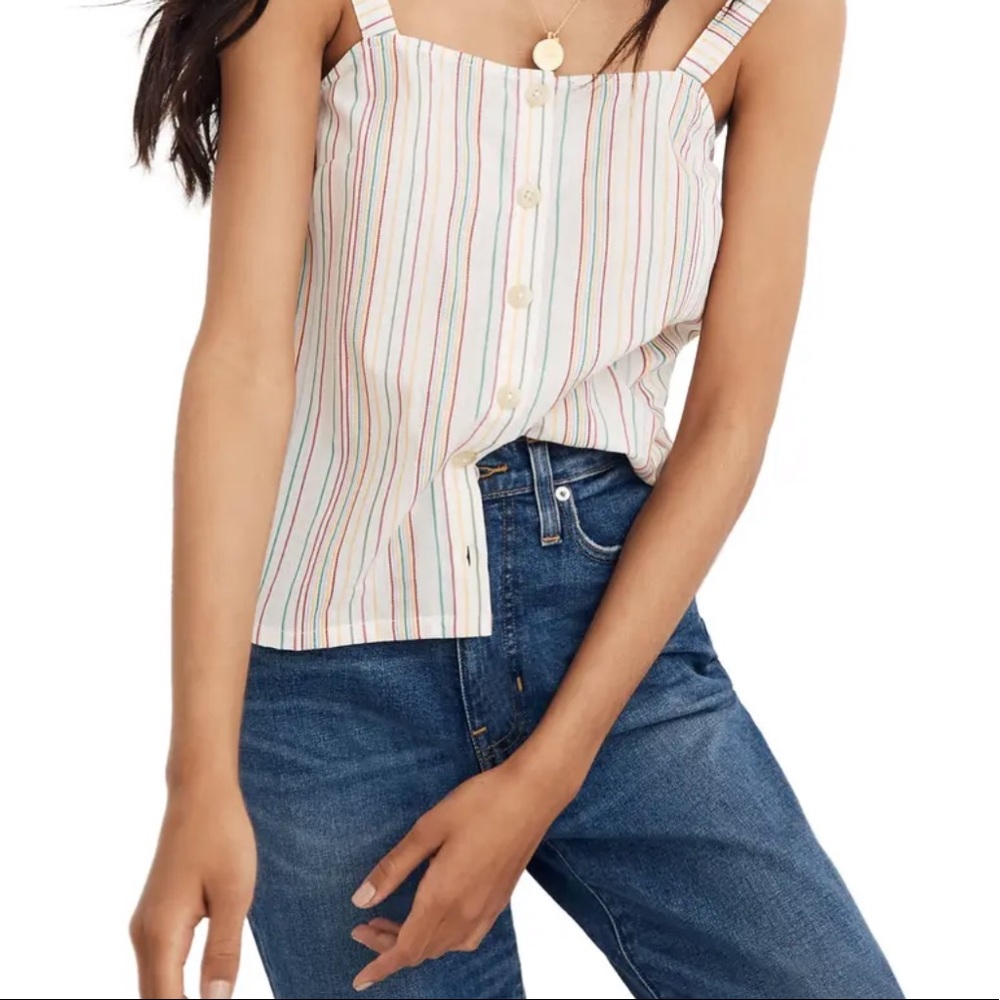 Madewell button front cami sz S